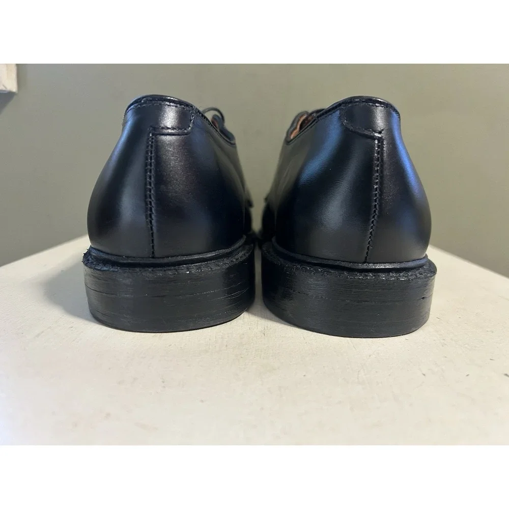 Allen Edmonds Leeds Black Plain Toe Derby Dress Shoes Mens Sz 11D Formal Luxury
